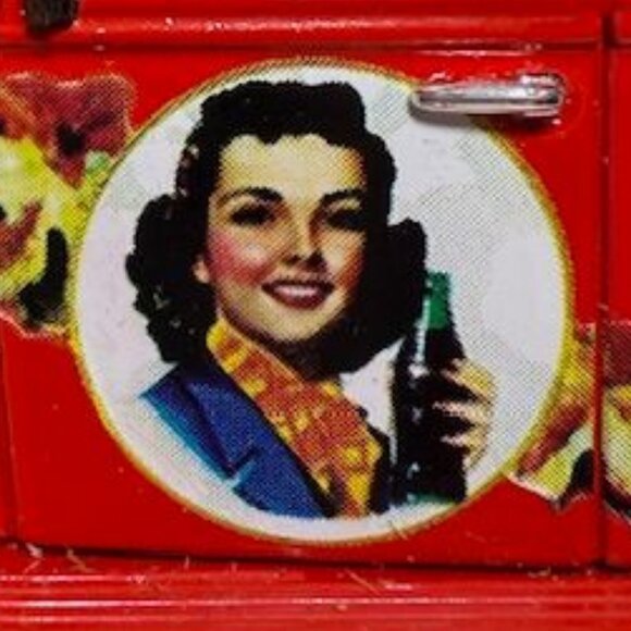 Vintage Coca-Cola x Mattel Matchbox Metal Red Yellow 1940 Ford Pick Up Truck - Picture 9 of 14